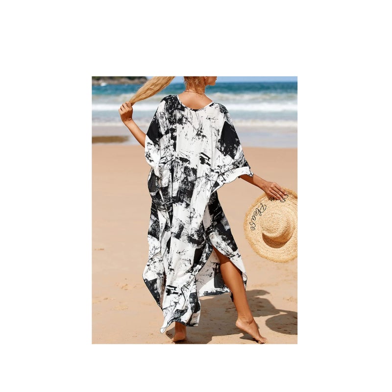 Barakah Dresses Cover Up, Beach Coverup, Women's Long Clothes, Resort Dress, for Swimwear Women, Summer Wear, One Size Fits Most - Image 3
