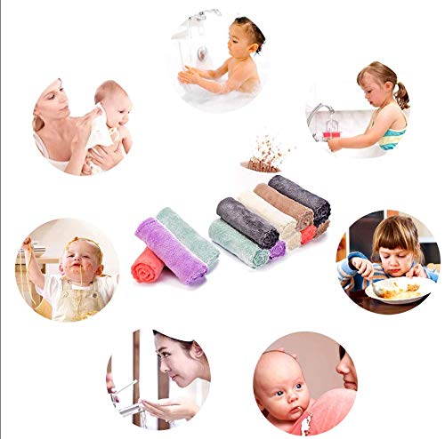 Kyapoo Baby Washcloths 12 Pack 12x12 Inches Microfiber Coral Fleece Extra Absorbent and Soft for Newborns, Infants and Toddlers - Image 5