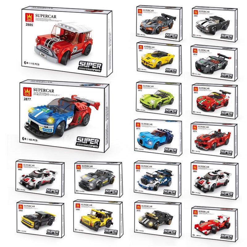 Wanger 2870 Compatible With Lego Children And Boys Small Particle Formula Racing Car Series Assembled Building Block Toys - Image 5