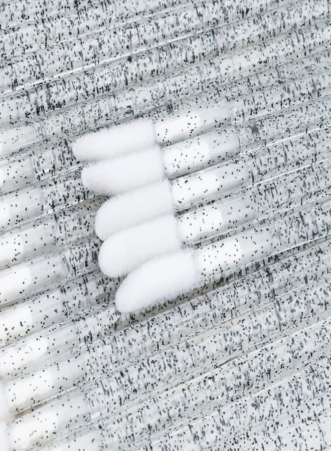 g2plus 100PCS Glitter Crystal Lip Brush, Disposable Lip Brushes Lip Gloss Applicators Lipstick Gloss Wands Applicator Perfect Makeup Tool Kits (Black) - Image 3