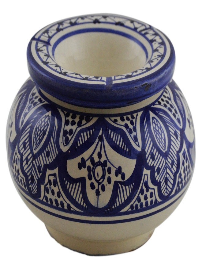Treasures Of Morocco Moroccan Handmade Ceramic Ashtrays Smokeless Cigar Exquisite design with Vivid Colors X-large - Image 1