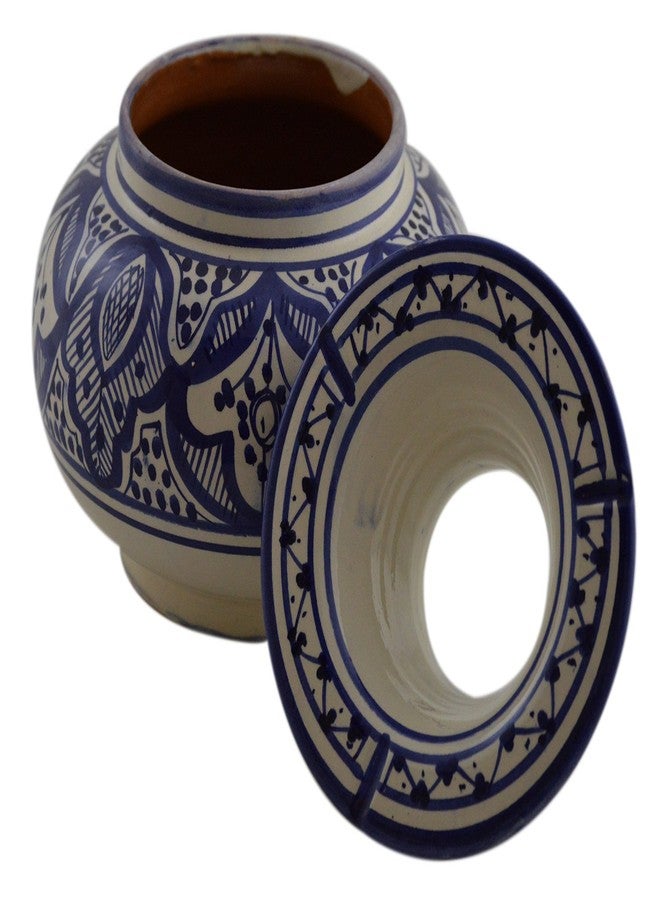 Treasures Of Morocco Moroccan Handmade Ceramic Ashtrays Smokeless Cigar Exquisite design with Vivid Colors X-large - Image 2