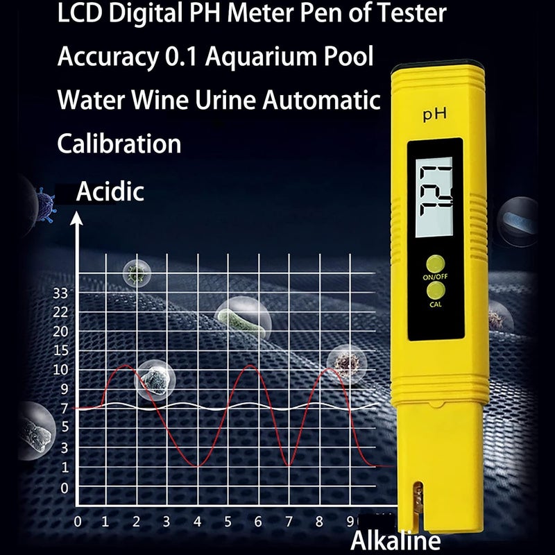 Meridian Digital Water pH Meter Tester Pen - 0.01 Accuracy, 0-14 pH Range CT - Image 2