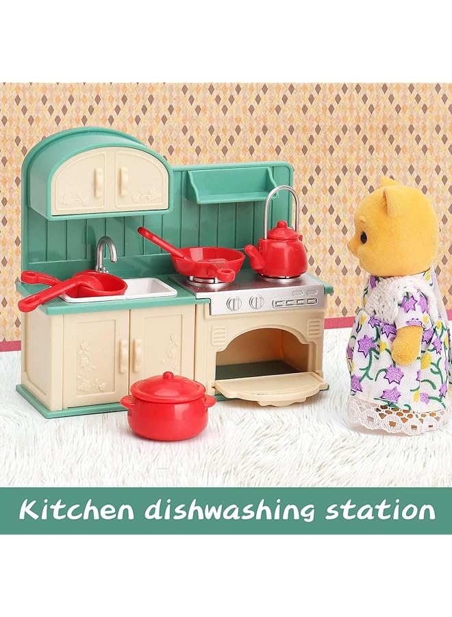 KASTWAVE Comfy Living Room Set Toy Dollhouse Furniture & Accessories Set Miniature Doll House Accessories Pretend Play Toys For Boys Girls & Toddlers Age - Image 3