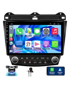 4+64 Android 12 for 2003-2007 Hondas Accord Car Stereo Radio, 10.2 Inch IPS Touch Screen with Wireless Carplay/Wired Android Auto, DSP, Bluetooth 5.2, Backup Camera, Support OBD2/DVR/TPMS…