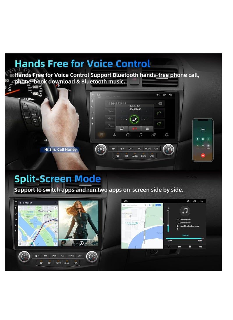 Generic - 4+64 Android 12 for 2003-2007 Hondas Accord Car Stereo Radio, 10.2 Inch IPS Touch Screen with Wireless Carplay/Wired Android Auto, DSP, Bluetooth 5.2, Backup Camera, Support OBD2/DVR/TPMS… - Image 1