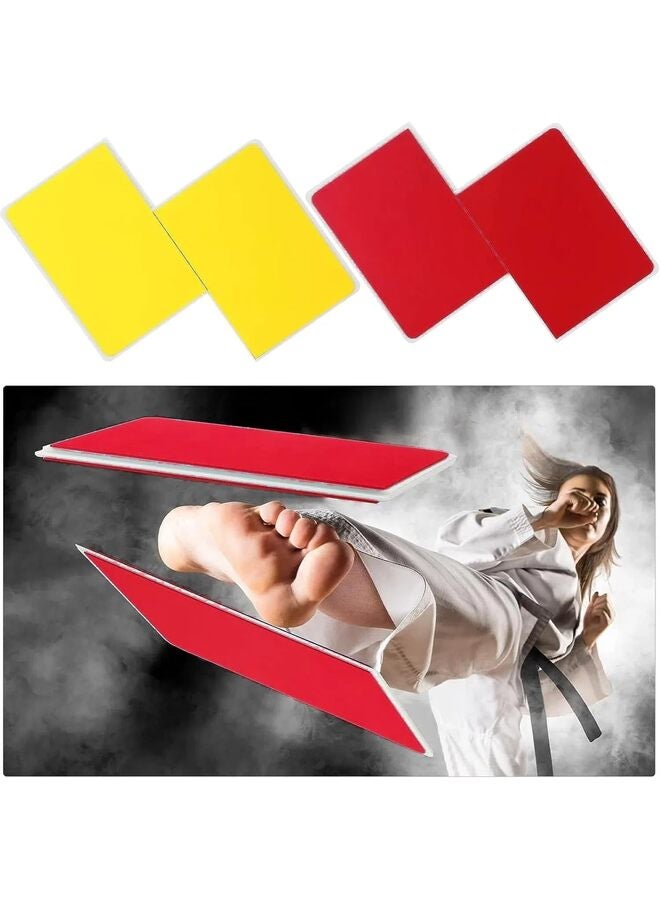 LAMAY 2 PCS FOR Red (10 years old) ANG Yellow (under 7 years old) Taekwondo Karate and Martial Arts Board, Karate Breaking Board for Kids and Adults, Boxing Equipment and Karate Breaking Boar - Image 1