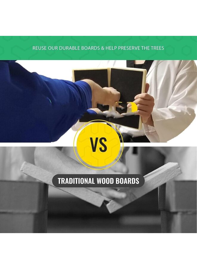 LAMAY 2 PCS FOR Red (10 years old) ANG Yellow (under 7 years old) Taekwondo Karate and Martial Arts Board, Karate Breaking Board for Kids and Adults, Boxing Equipment and Karate Breaking Boar - Image 5