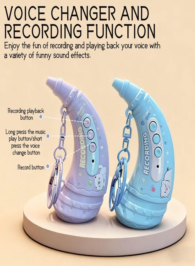 Roioiow Mini Sounds Horn Keychain 2 Pack- Voice Changer & Recorder for Fun Pranks and Game Nights - Image 2
