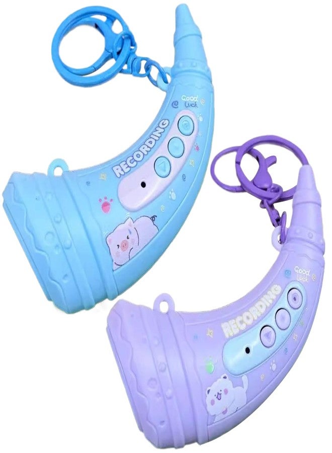 Roioiow Mini Sounds Horn Keychain 2 Pack- Voice Changer & Recorder for Fun Pranks and Game Nights - Image 1