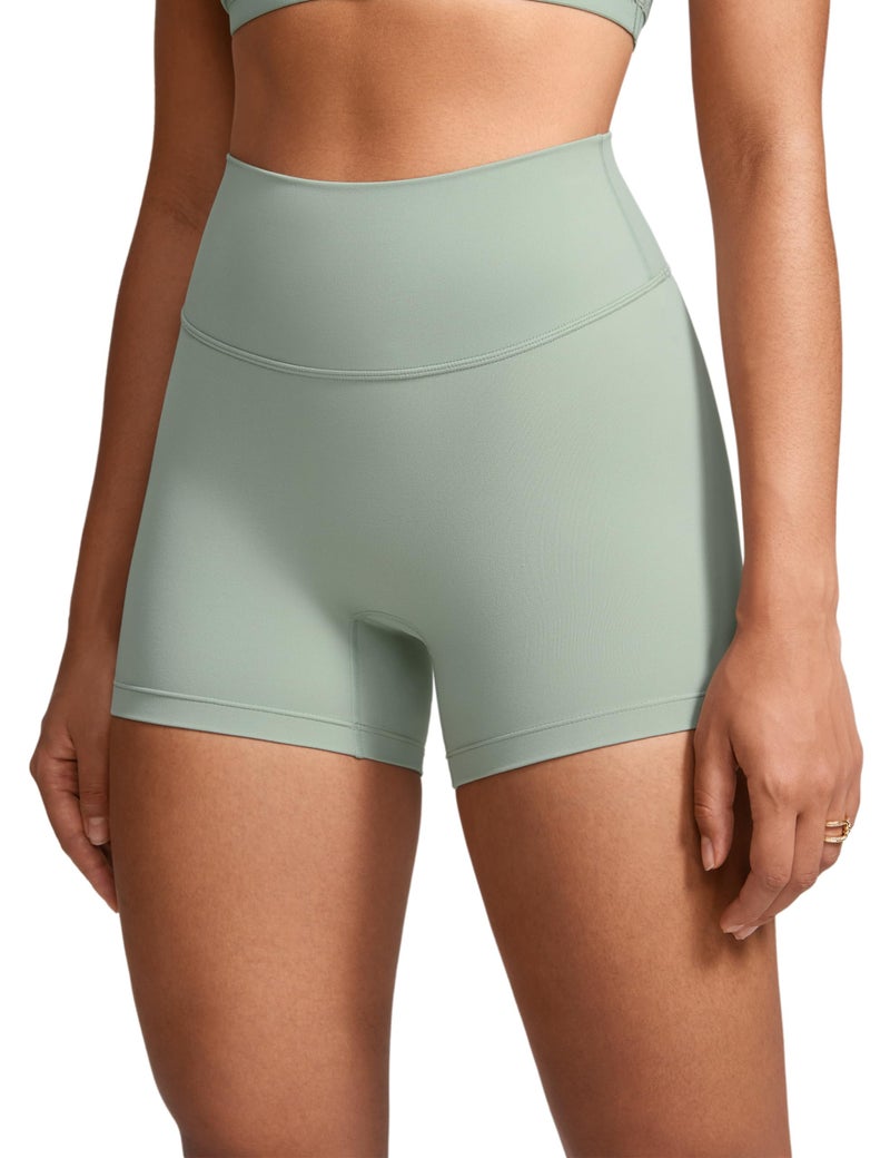 INGIA Womens High Waist No Front Seam Biker Shorts 4 Inches Running Volleyball Spandex Yoga Gym Workouts Mineral Medium - Image 1