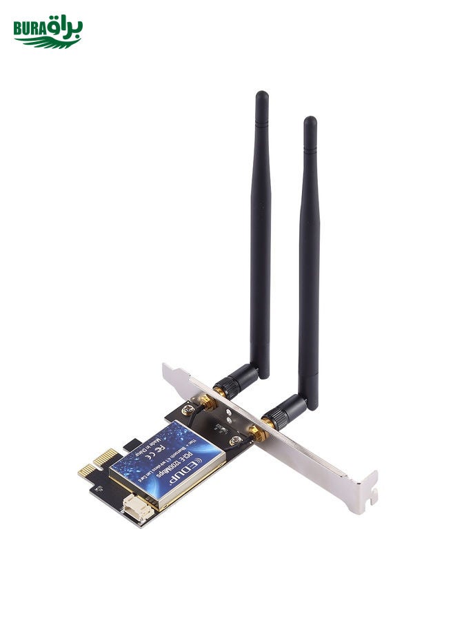 BURAQ EDUP EP-9620 2 in 1 AC1200Mbps 2.4GHz & 5.8GHz Dual Band PCI-E 2 Antenna WiFi Adapter External Network Card + Bluetooth  - Image 2