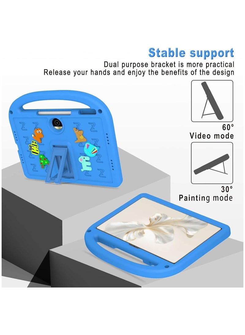 VKL Kids Case Compatible with Honor Pad 9 12.1Inch 2024, Cute Full Body Protective Cover with Handle Stand, Lightweight Shockproof Cover with Shoulder Strap Kickstand for Honor Pad 9 2024 - Image 4