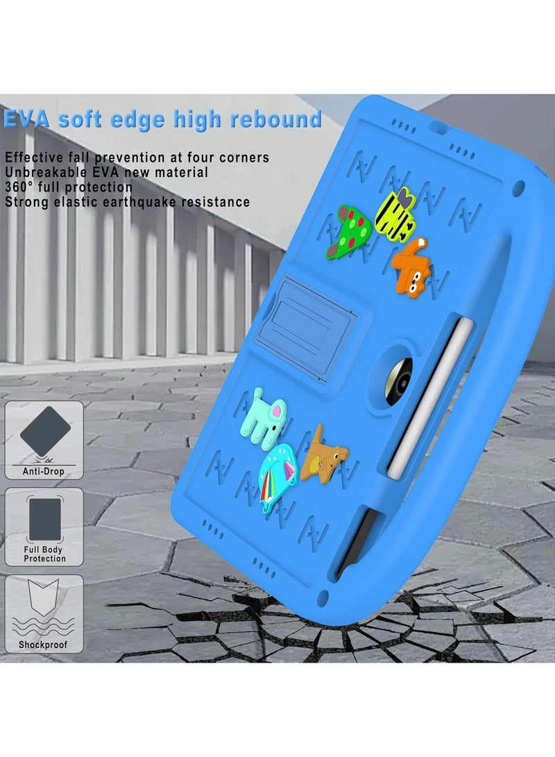 VKL Kids Case Compatible with Honor Pad 9 12.1Inch 2024, Cute Full Body Protective Cover with Handle Stand, Lightweight Shockproof Cover with Shoulder Strap Kickstand for Honor Pad 9 2024 - Image 2