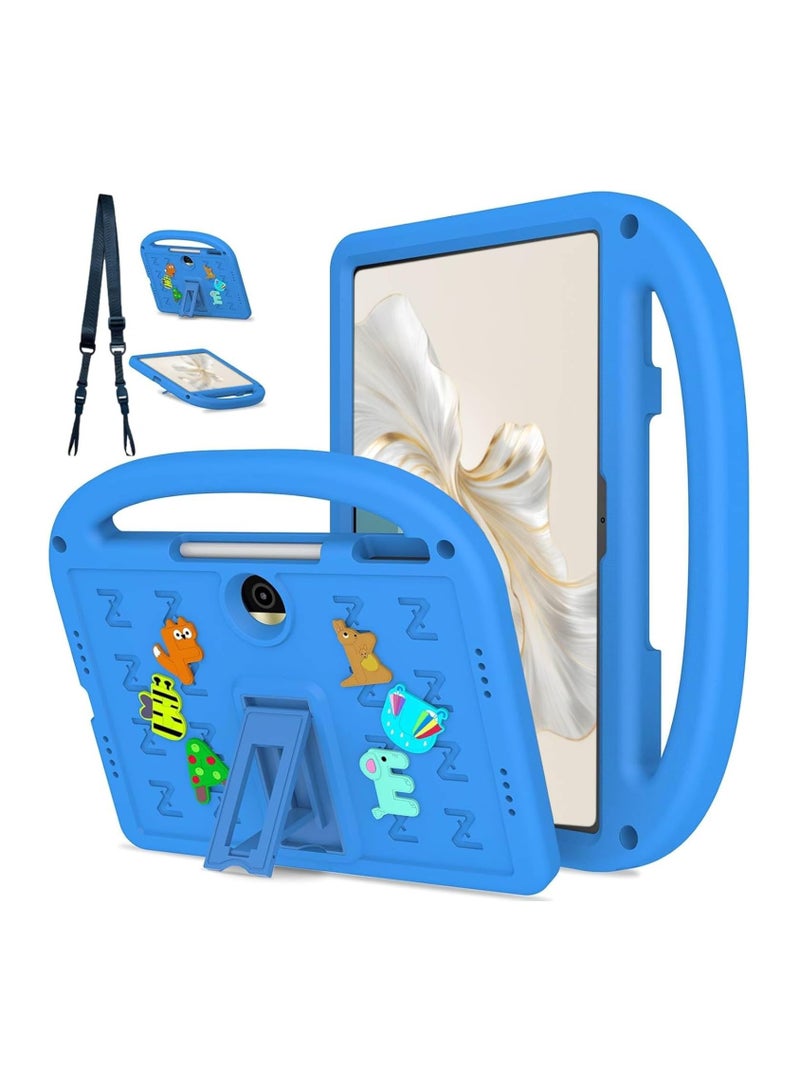 VKL Kids Case Compatible with Honor Pad 9 12.1Inch 2024, Cute Full Body Protective Cover with Handle Stand, Lightweight Shockproof Cover with Shoulder Strap Kickstand for Honor Pad 9 2024 - Image 1