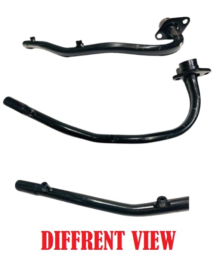 VTRUST Silencer Bend Pipe Compatible For TVS Jupiter All Model Slip On Exhaust System With Black Color Coating (Jupiter Bend Pipe) (BLACK) - Image 2