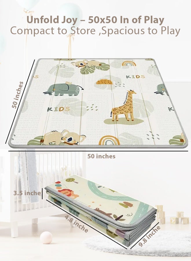 Cute 'N' Cuddle Baby Play Mat – Soft, Non-toxic Foam Mat For Infants & Toddlers, Foldable, Waterproof, Crawling & Activity Mat, 200x180cm - Image 3
