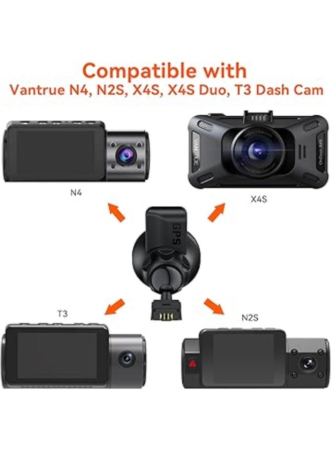 Vantrue N4, T3 Dash Cam GPS Receiver Module Type C USB Port Car Suction Cup Mount for Windows and Mac - Image 2