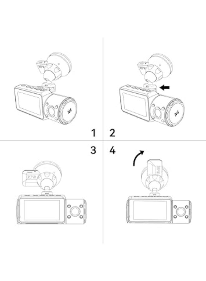 Vantrue N4, T3 Dash Cam GPS Receiver Module Type C USB Port Car Suction Cup Mount for Windows and Mac - Image 3