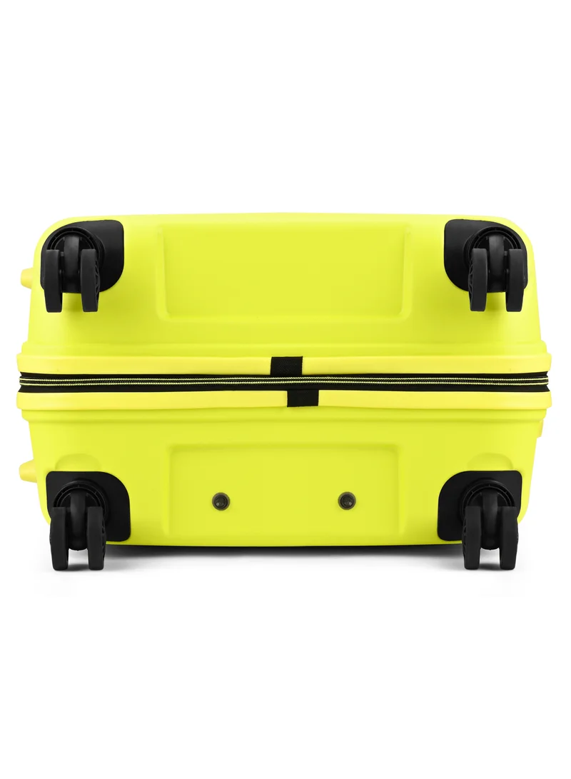 Skybags Play Check-in 24 Inch Polypropylene(PP), 4 Spinner Double Wheel Trolley Bags for Travel, Hard Case Lightweight Bag with TSA Lock, Tough Suitcase for Travel (Medium), Lime Green