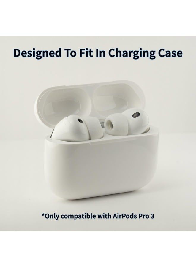 COMPLY TrueGrip MAX | Premium Memory Foam Replacement Earbud Tips for Apple AirPods Pro Gen 3 | Long Lasting Comfort, MAX Durability, Secure Fit, Superior Noise Isolation| White (Small) (1 Pair) - Image 3