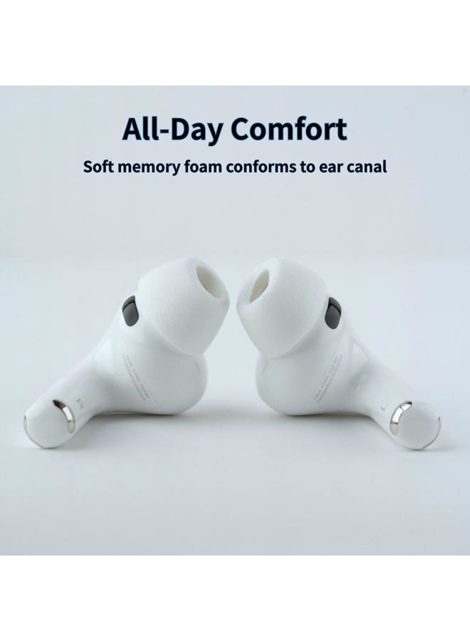 COMPLY TrueGrip MAX | Premium Memory Foam Replacement Earbud Tips for Apple AirPods Pro Gen 3 | Long Lasting Comfort, MAX Durability, Secure Fit, Superior Noise Isolation| White (Small) (1 Pair) - Image 4