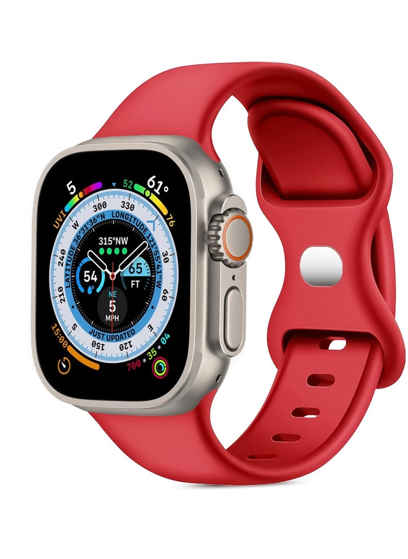 Generic Band with Case For Apple Watch Ultra/Ultra 2 49mm,Adjustable Silicone Sport Wristband Replacement, Strap With Cover Built-in Glass Screen Protector for iWatch Ultra 49 mm  - Image 2