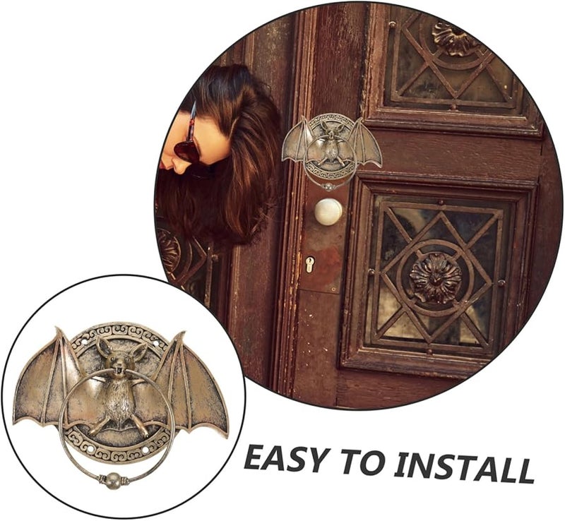 Antique Villa Door Ring Bat Shape Door Knocker Decorative Front Door Bell - Image 5