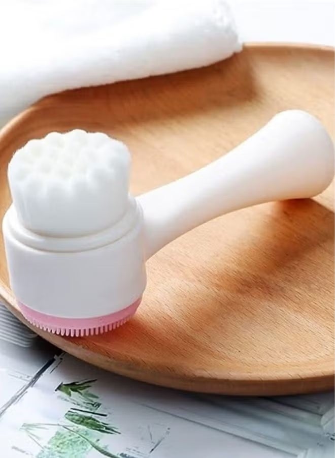 فرشاة تنظيف وتقشير الوجه ثنائية الجوانب لإزالة الرؤوس السوداء - متعددة الألوان - Image 2