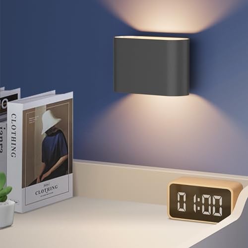 Aipsun Black LED Wall Sconces 1 Pack Indoor Modern Wall Lights Hardwired Up and Down Interior Wall Mount Light for Living Room Bedroom Hallway Warm White 3000K(with G9 Bulbs) - Image 3