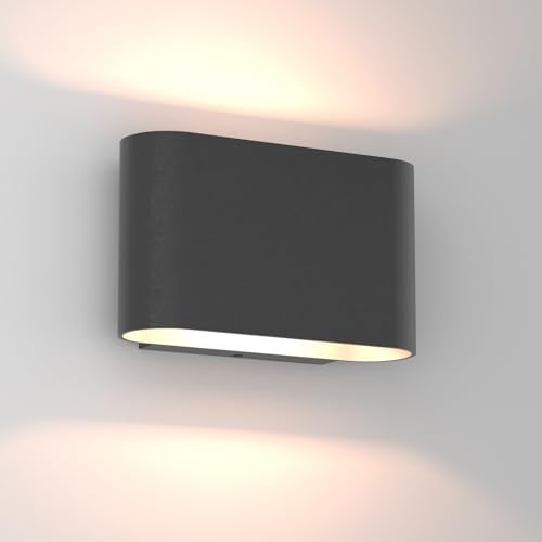 Aipsun Black LED Wall Sconces 1 Pack Indoor Modern Wall Lights Hardwired Up and Down Interior Wall Mount Light for Living Room Bedroom Hallway Warm White 3000K(with G9 Bulbs) - Image 1