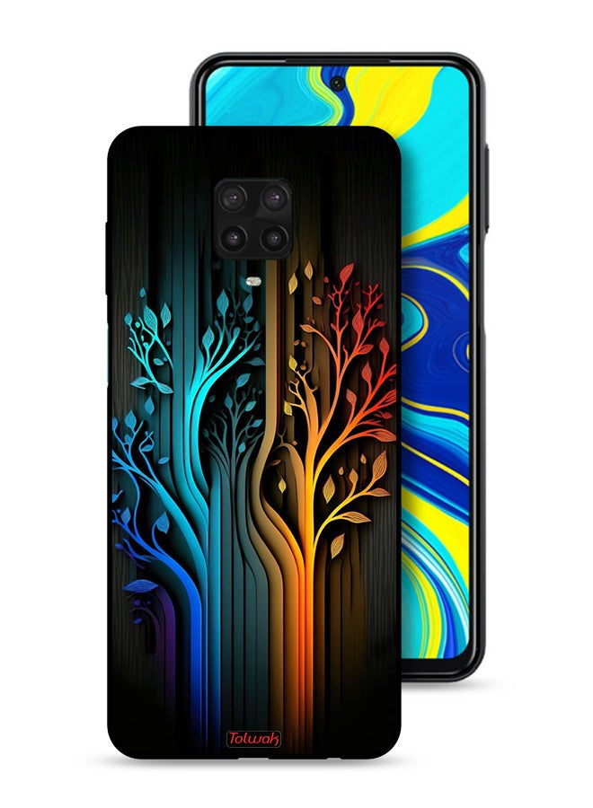 Tolwak Xiaomi Redmi Note 9 Pro Protective Case Cover Tree Leaves Art - Image 1