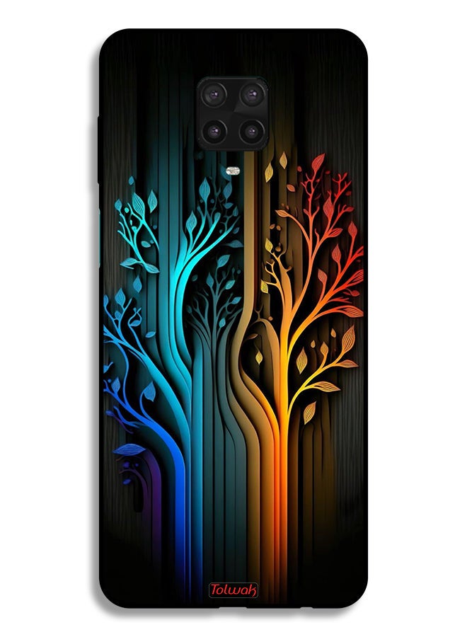 Tolwak Xiaomi Redmi Note 9 Pro Protective Case Cover Tree Leaves Art - Image 2