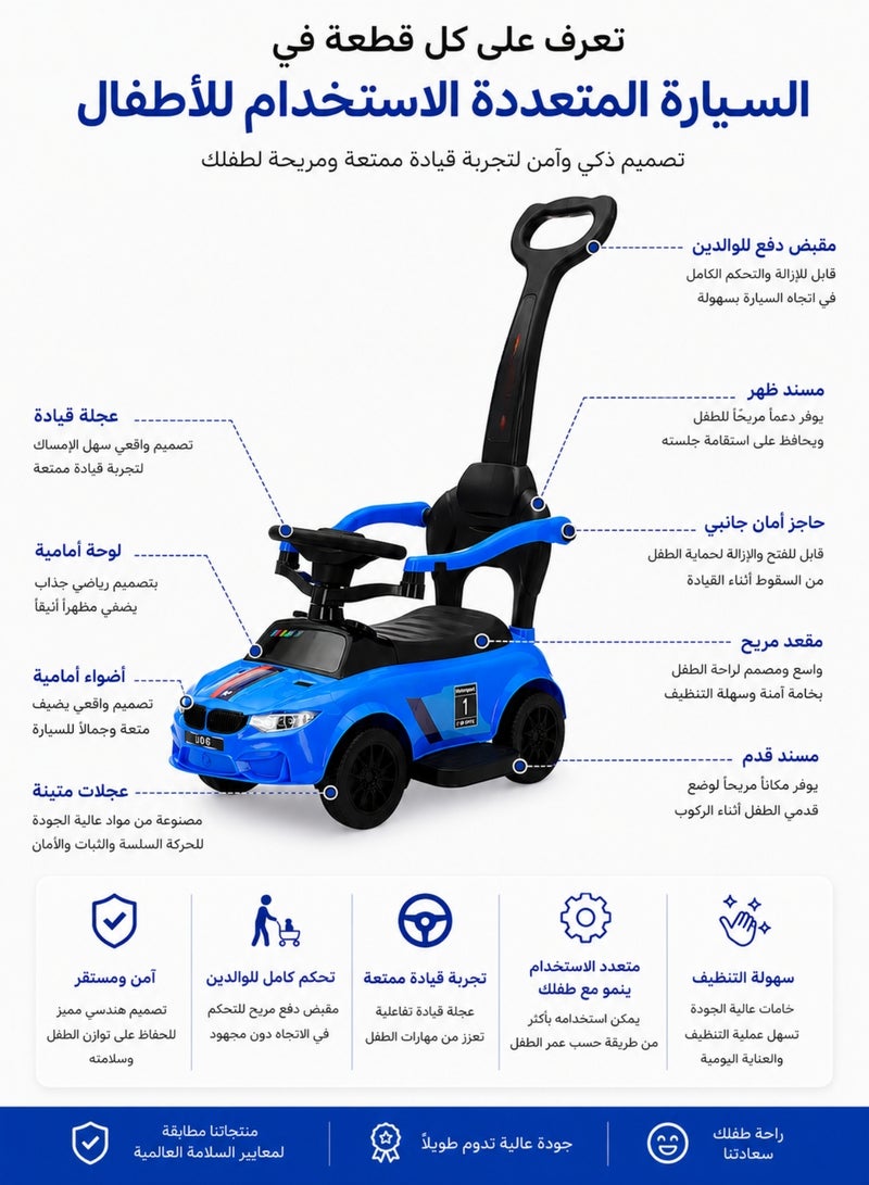 عربة أطفال متعددة الاستخدام 3 في 1 راحة لطفلك... وتحكم كامل لك - Image 2