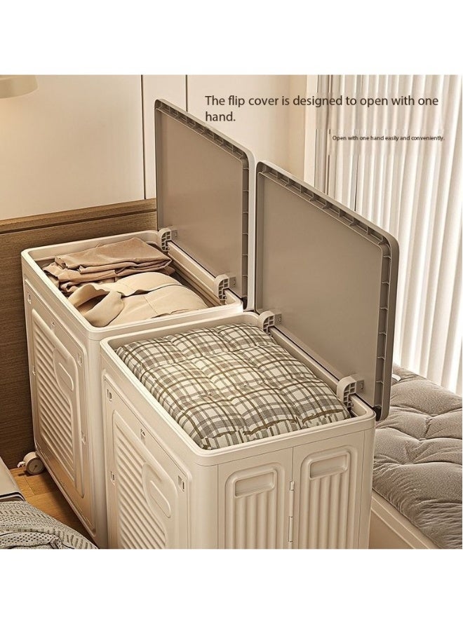JOMILA 1Pcs Foldable Storage Box Extra Large Space-Saving Folded Clothes Organizer with Large Side-Opening Door - Image 4