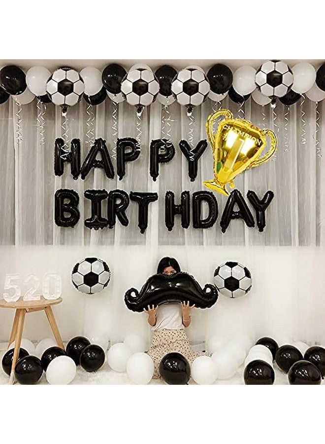 Oarkive Soccer Party Balloons Set, 7pcs Championship Trophy Balloon and Soccer Foil Balloons for Birthday Baby Shower Wedding Anniversary Soccer Themed Party Decoration - Image 4