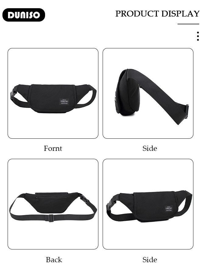 DUNISO - Waist Pack for Women Men, Crossbody Waist Bag Pack Belt Bag for Travel Walking Running Hiking Cycling, Pouch Hip Bum Bag Chest Bag with Adjustable Strap For Gym Fitness Workout Travel Work Commuting - Image 1