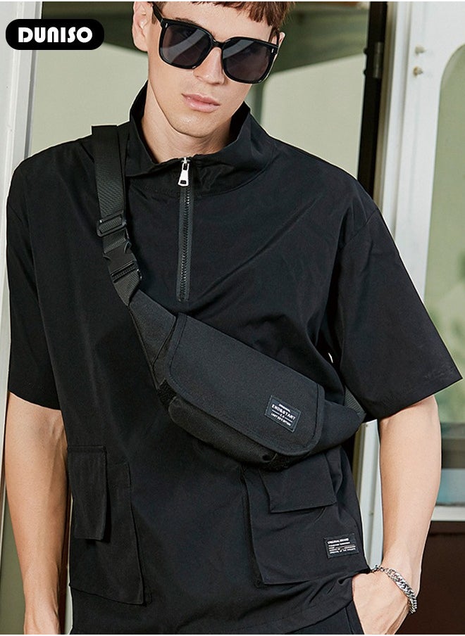 DUNISO - Waist Pack for Women Men, Crossbody Waist Bag Pack Belt Bag for Travel Walking Running Hiking Cycling, Pouch Hip Bum Bag Chest Bag with Adjustable Strap For Gym Fitness Workout Travel Work Commuting - Image 1