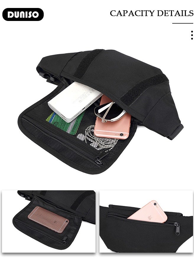 DUNISO - Waist Pack for Women Men, Crossbody Waist Bag Pack Belt Bag for Travel Walking Running Hiking Cycling, Pouch Hip Bum Bag Chest Bag with Adjustable Strap For Gym Fitness Workout Travel Work Commuting - Image 1