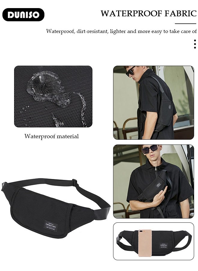 DUNISO - Waist Pack for Women Men, Crossbody Waist Bag Pack Belt Bag for Travel Walking Running Hiking Cycling, Pouch Hip Bum Bag Chest Bag with Adjustable Strap For Gym Fitness Workout Travel Work Commuting - Image 1