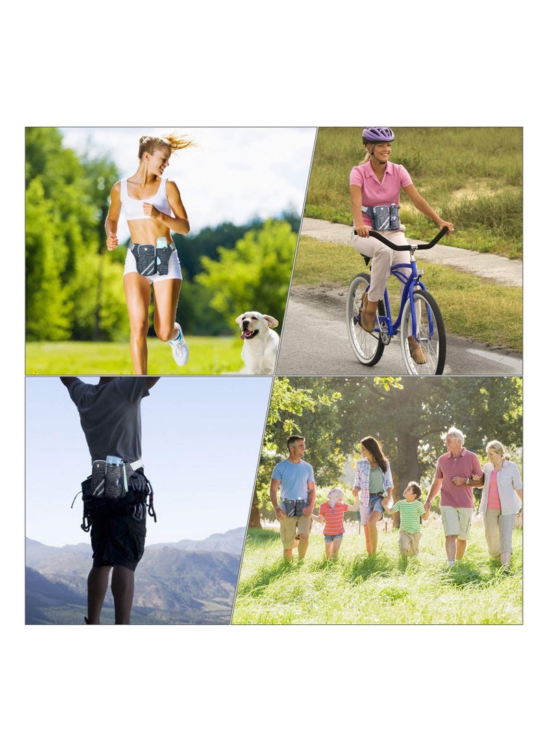 Y&D - Waist Pack Running Belt with Water Bottles Hydration Mini Bag Adjustable Strap Crossbody Large Pouch and for Outdoor Hiking Walking Travel - Image 1