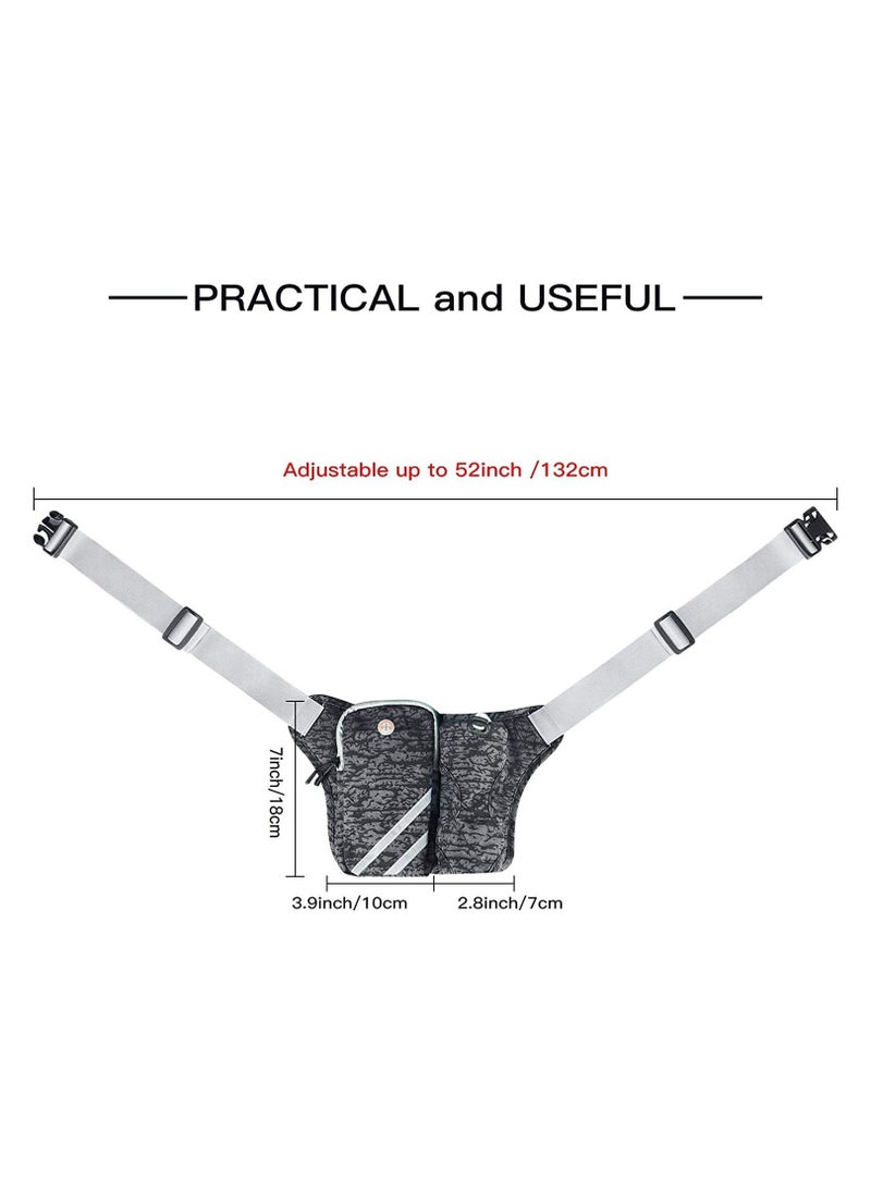 Y&D - Waist Pack Running Belt with Water Bottles Hydration Mini Bag Adjustable Strap Crossbody Large Pouch and for Outdoor Hiking Walking Travel - Image 1