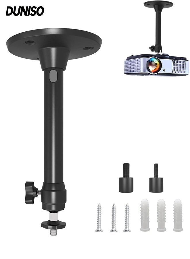 DUNISO Mini Ceiling Wall Projector Mount Stand with 360° Rotatable Heads, 3 Sizes of Mounting Heads and Screws ,Projector Mount Adjustable Rotatable Design for Ceiling and Wall Installation - Image 1