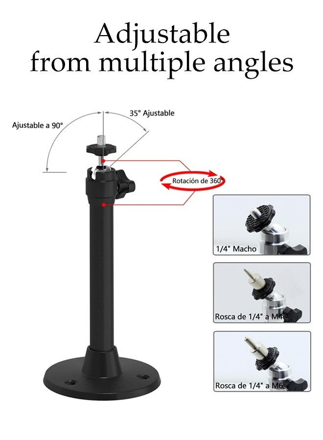DUNISO Mini Ceiling Wall Projector Mount Stand with 360° Rotatable Heads, 3 Sizes of Mounting Heads and Screws ,Projector Mount Adjustable Rotatable Design for Ceiling and Wall Installation - Image 3