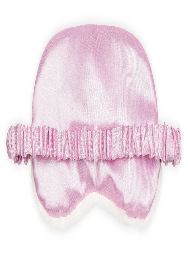iscream Soft Comfort Satin-Lined Plush Girls Sleep Mask - Pink Santa Hat - Image 2