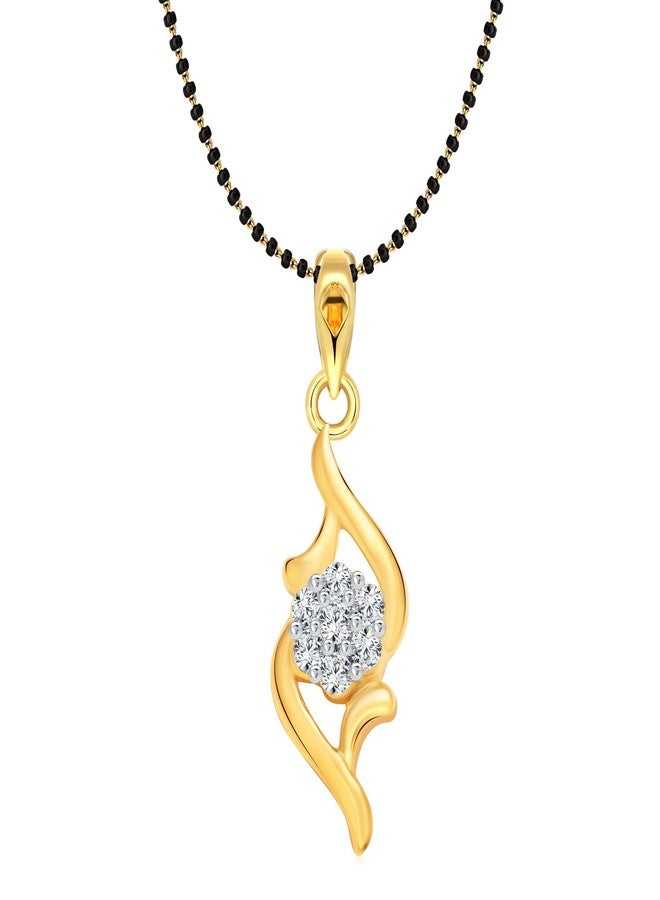 Vighnaharta قلادة سلسلة Mangalsutra مطلية بالذهب والروديوم - Image 1
