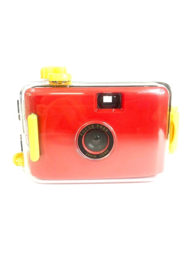 Red Yellow Shell Ins Film Camera Retro Film Can Take Pictures Waterproof Camera For Best Friend Special Birthday Gift-Color:Red Yellow Shell  - Image 1
