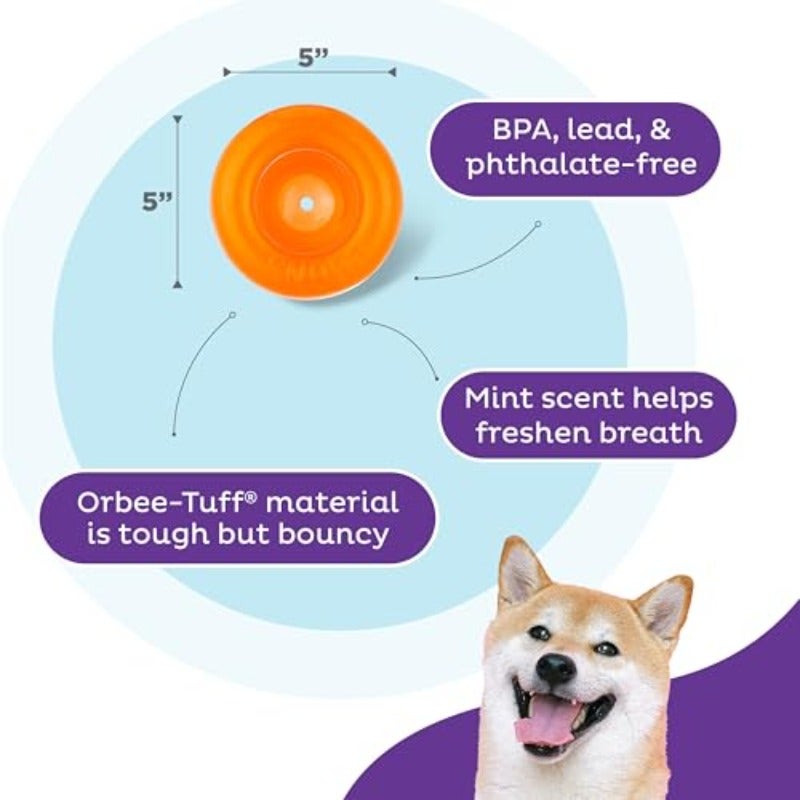 لعبة كلب تفاعلية لتوزيع المكافآت من Planet Dog سوب كبير باللون البرتقالي - Image 3