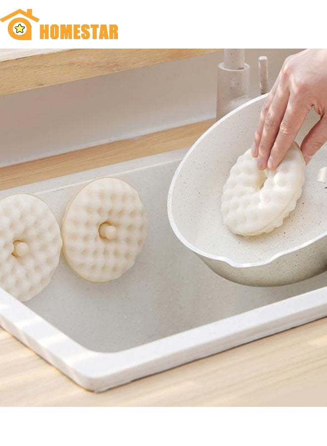 HOMESTAR 2 Pieces Multipurpose Dish Sponge with one suction cup, BPA Free, Stain, Mold and Odor Resistant Kitchen Sponge - Image 1