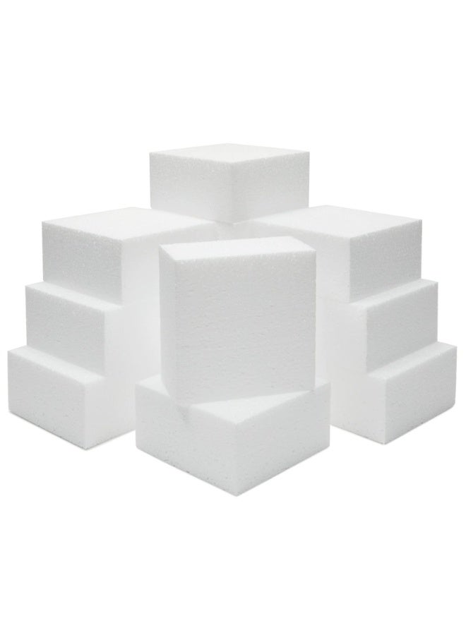 كرافت ماجيك ٦ قطع من قوالب الفوم الحرفية | ٤×٤×٢ بوصة | مستطيل من الفوم البوليسترين | ثيرموكول | ستايروفوم | للنحت الفني | تنسيقات الزهور | النمذجة | فنون وحرف يدوية | مدرسة ومكتب ومنزل - Image 1